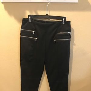 Moto Silver ZIP Pants